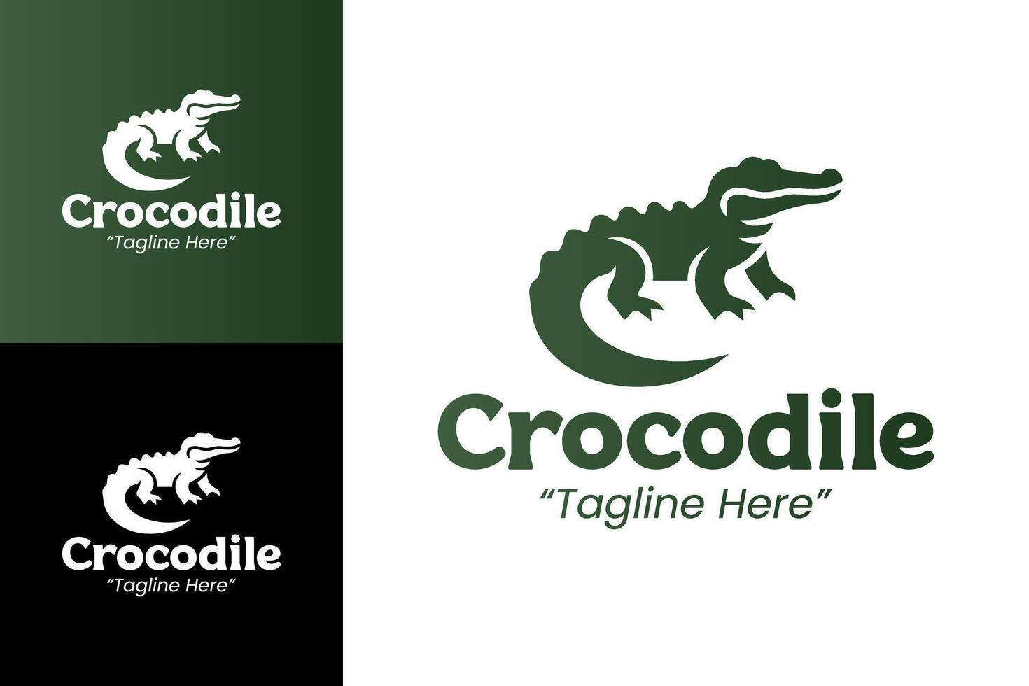 Professional and Creative Crocodile Logo for Business Branding vector