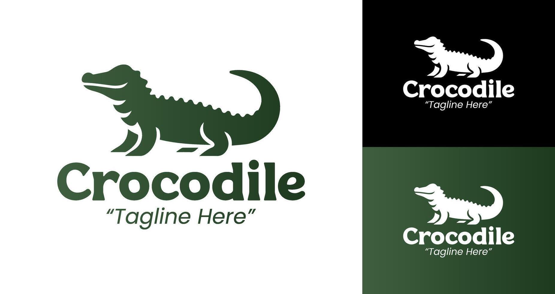 Creative Crocodile Logo with Bold Design for Professional Branding vector