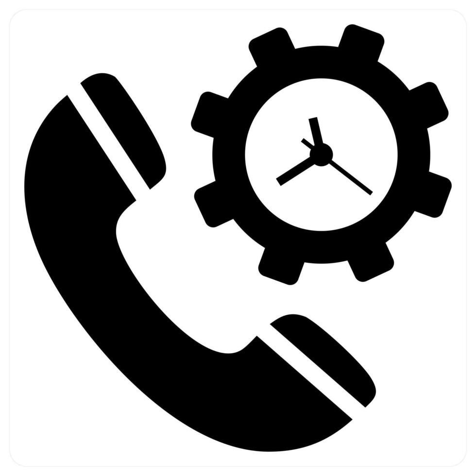 Call Management icon concept in black color vector