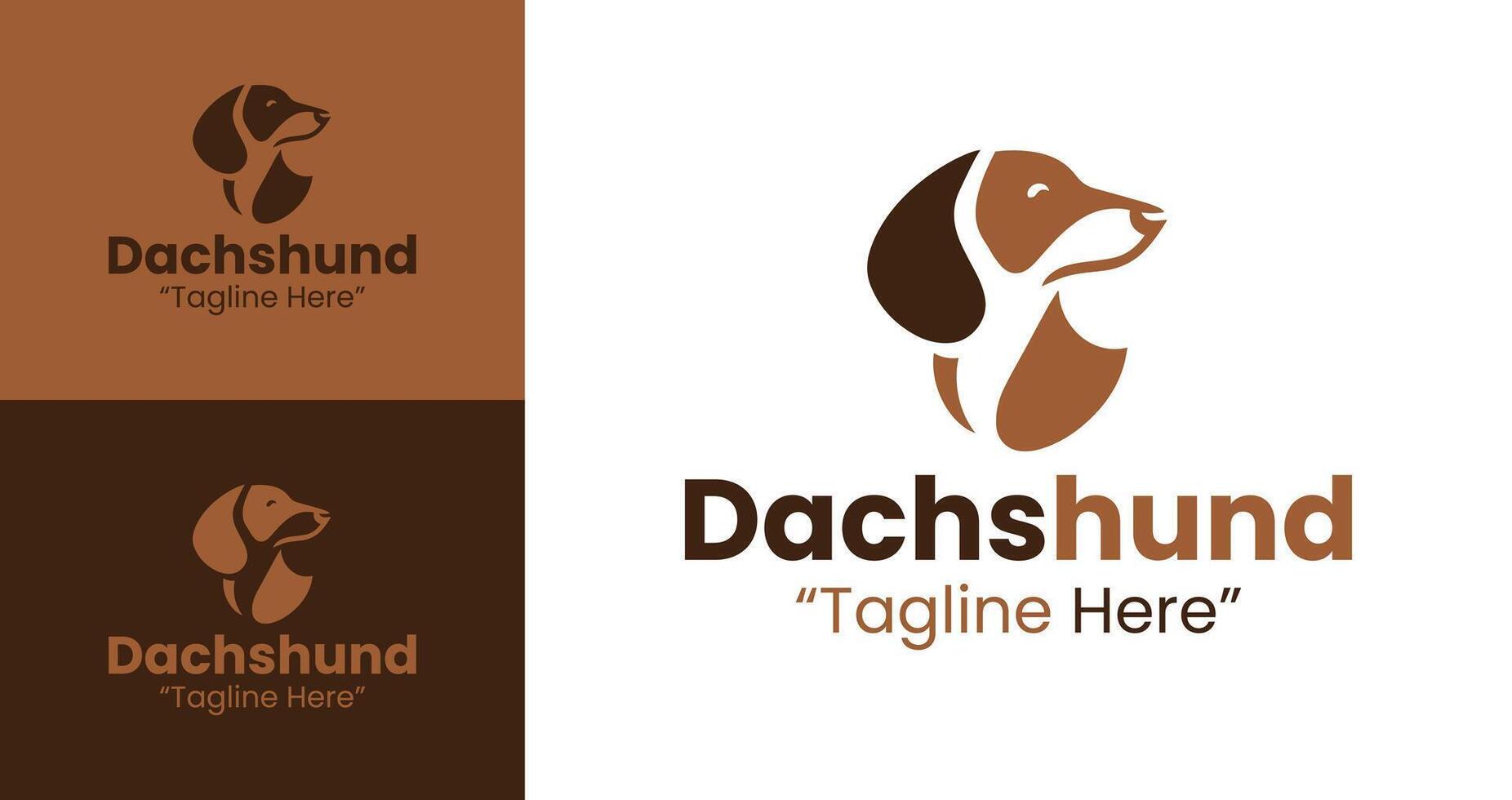 Cute and Professional Dachshund Logo in Brown for Pet Business and Modern Branding vector