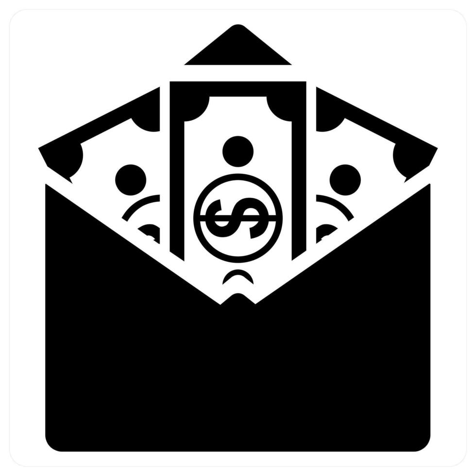 Cash concept in black color vector