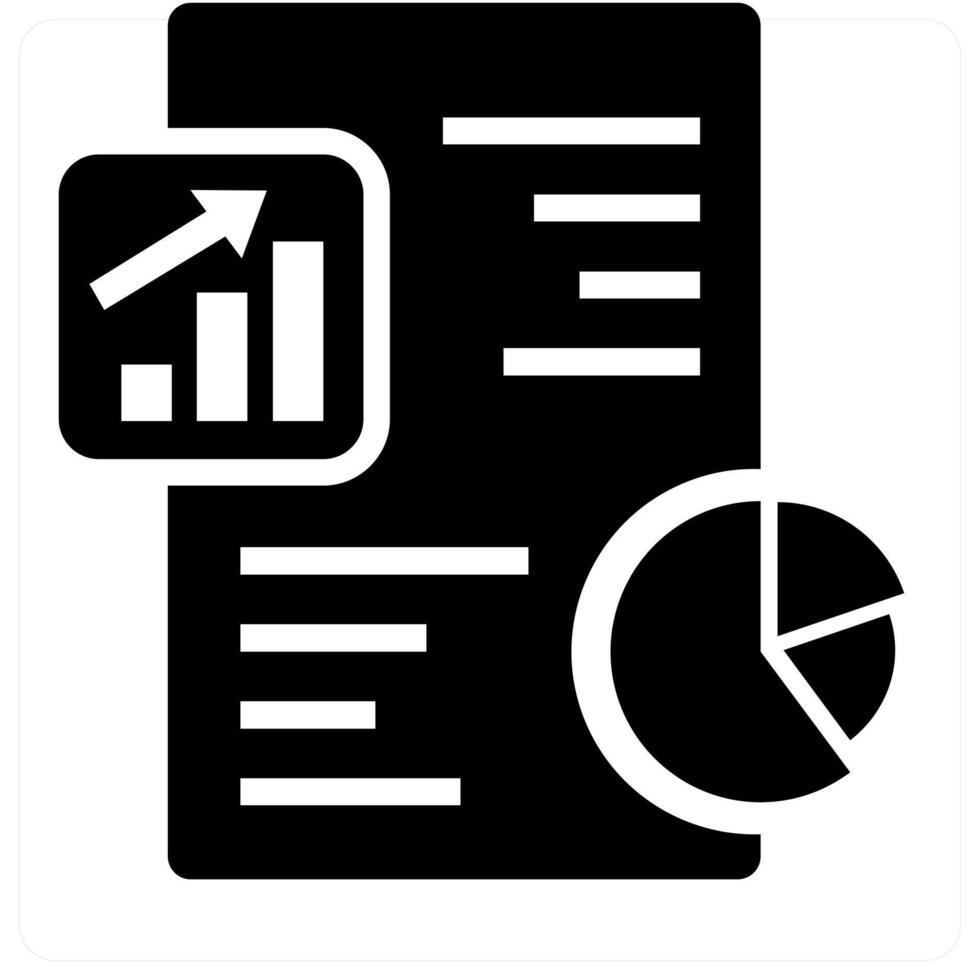 Business Report icon concept in black color vector