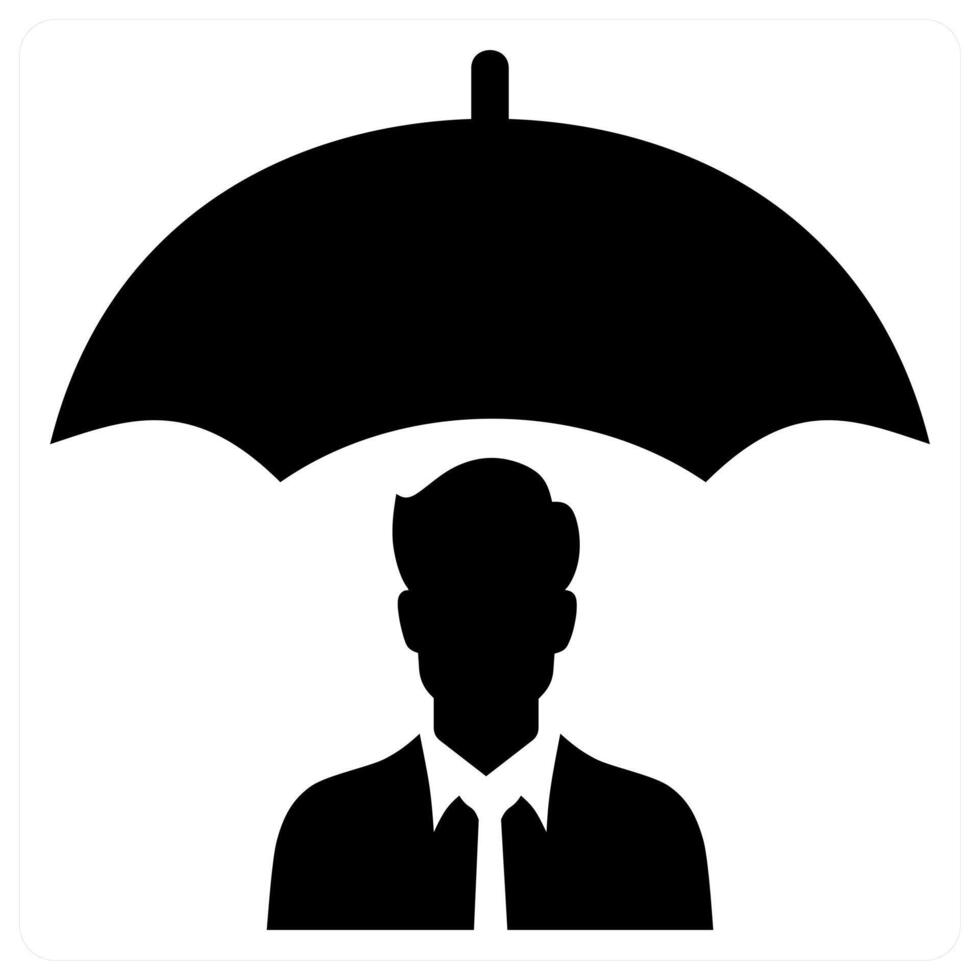 Business Protection icon concept in black color vector