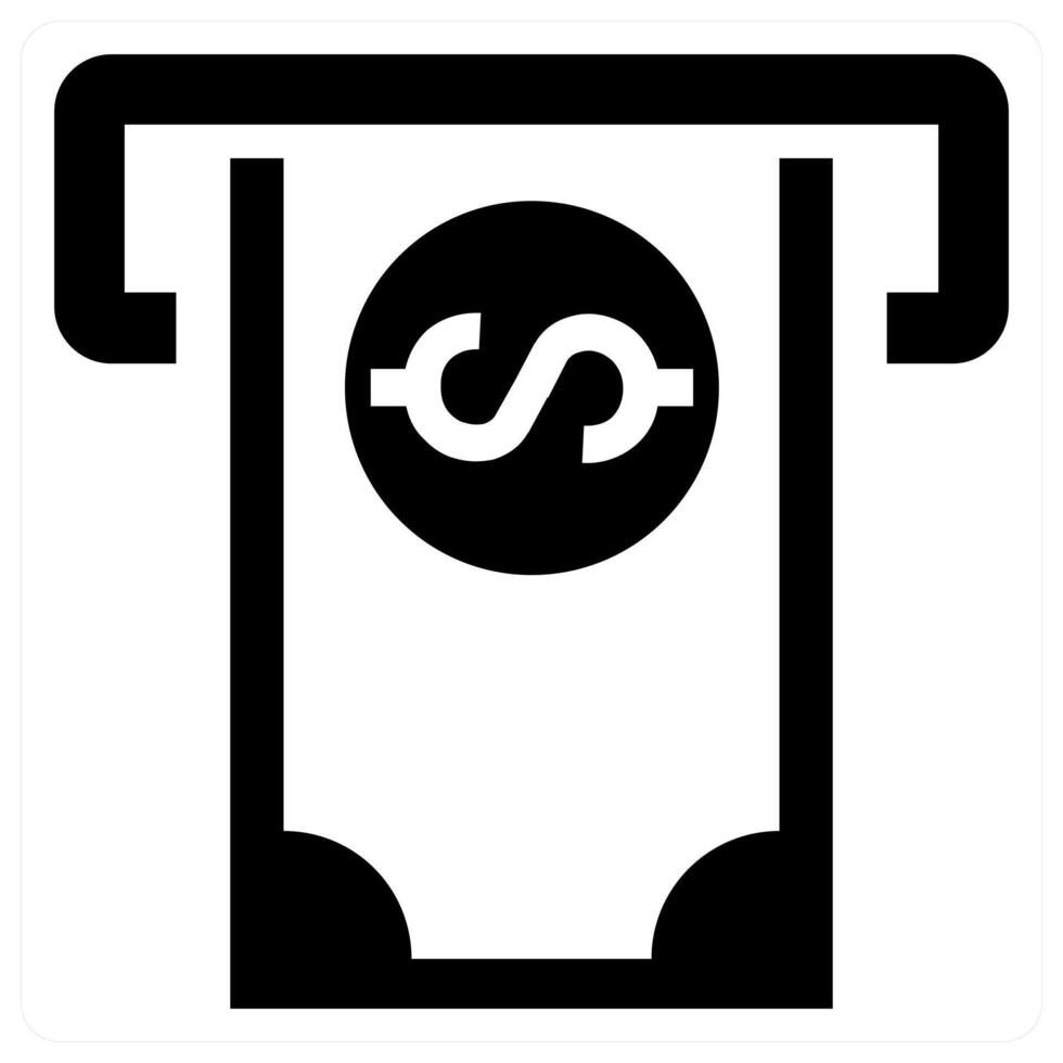 Cashout icon concept in black color vector