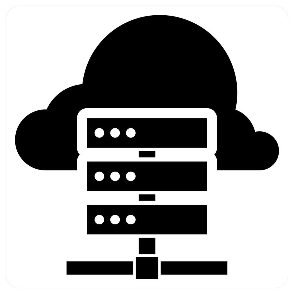 Cloud Storage in black color vector