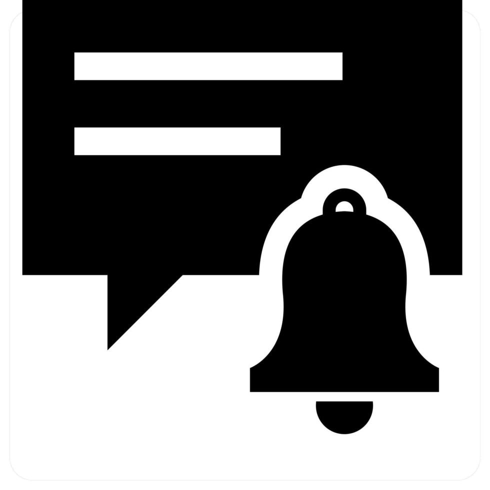Chat Notification concept in black color vector