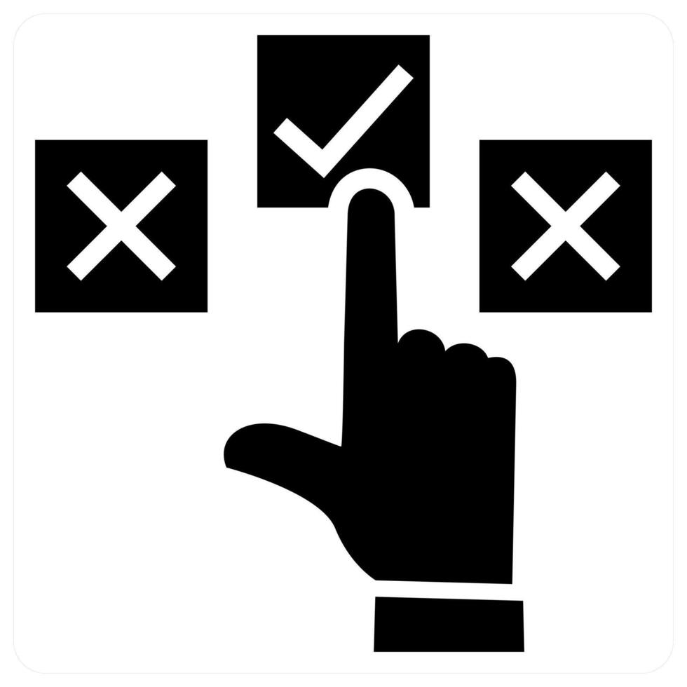 Choice icon concept in black color vector