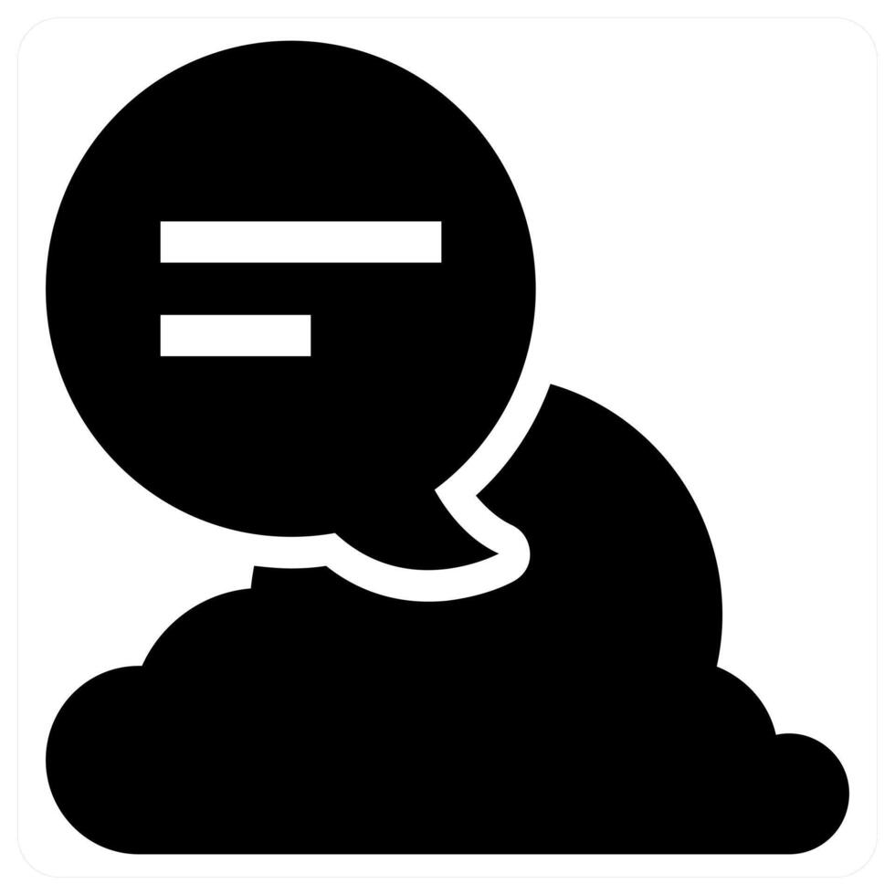 Cloud Conversation icon concept in black color vector