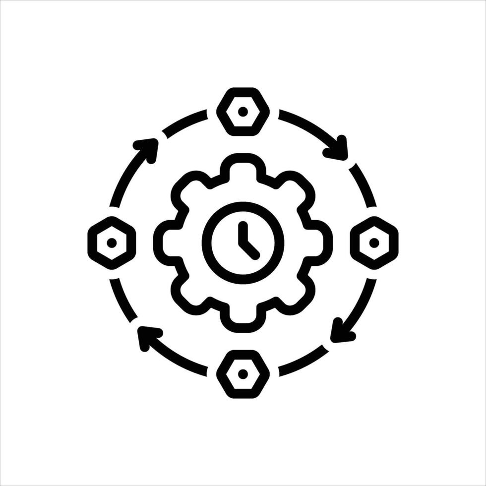 Black line icon adaptation vector