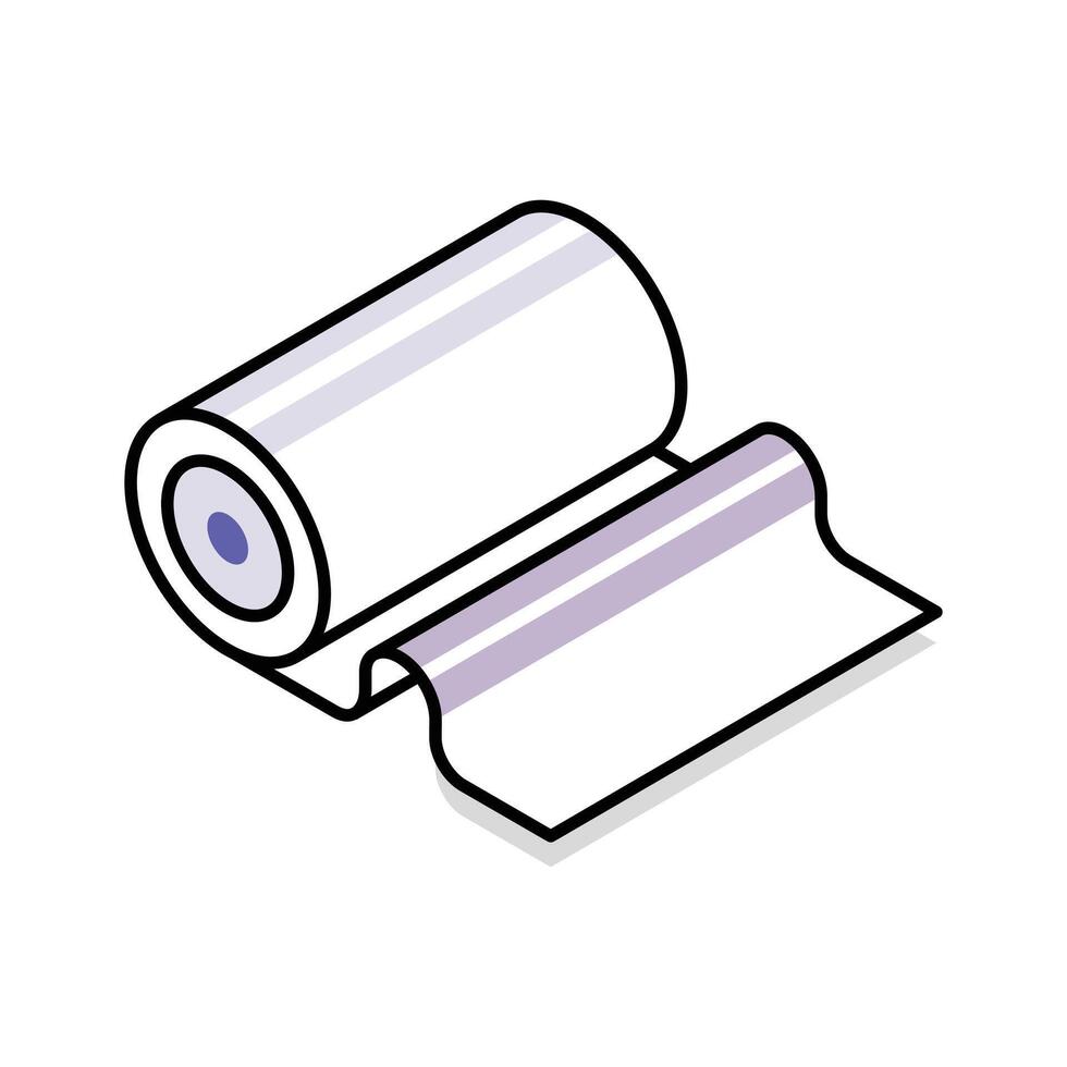 Visually engaging isometric icon of a bandage roll vector
