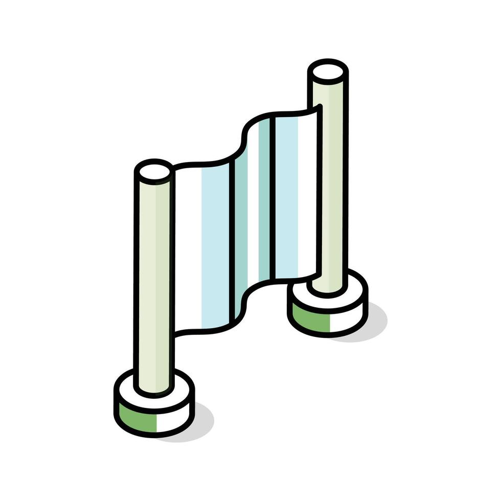 Trendy isometric icon of a hospital privacy divider vector