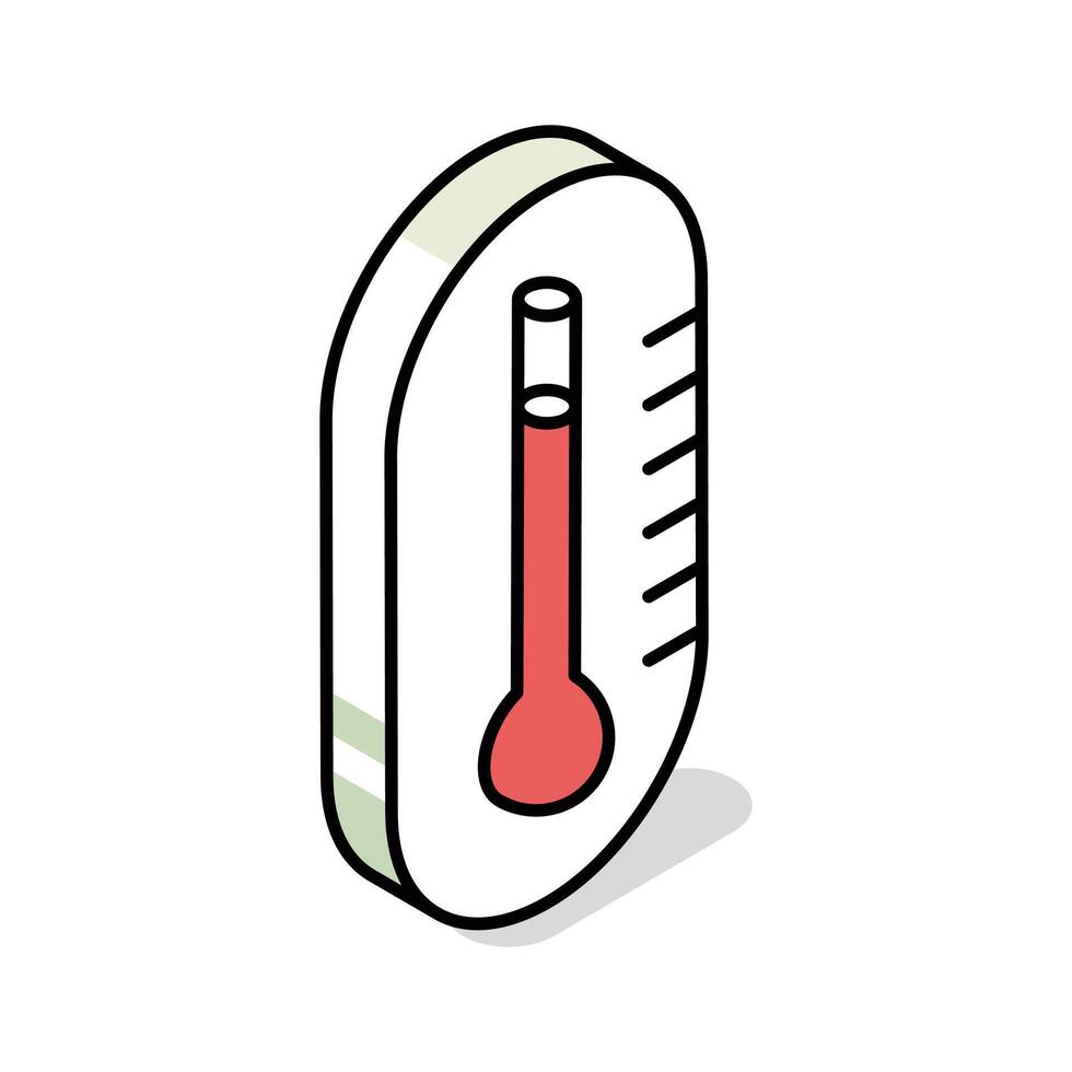 Visually engaging isometric icon of temperature check vector