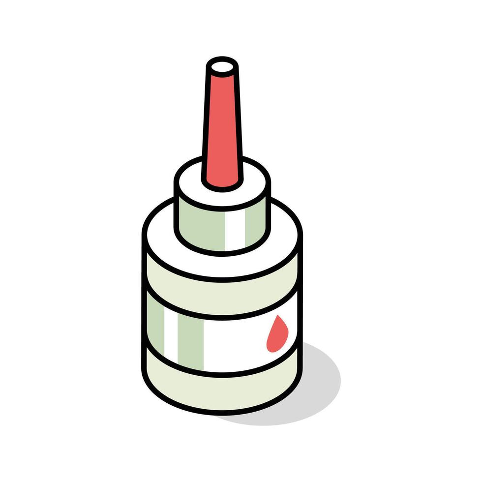 An editable isometric icon of liquid medicine drops vector