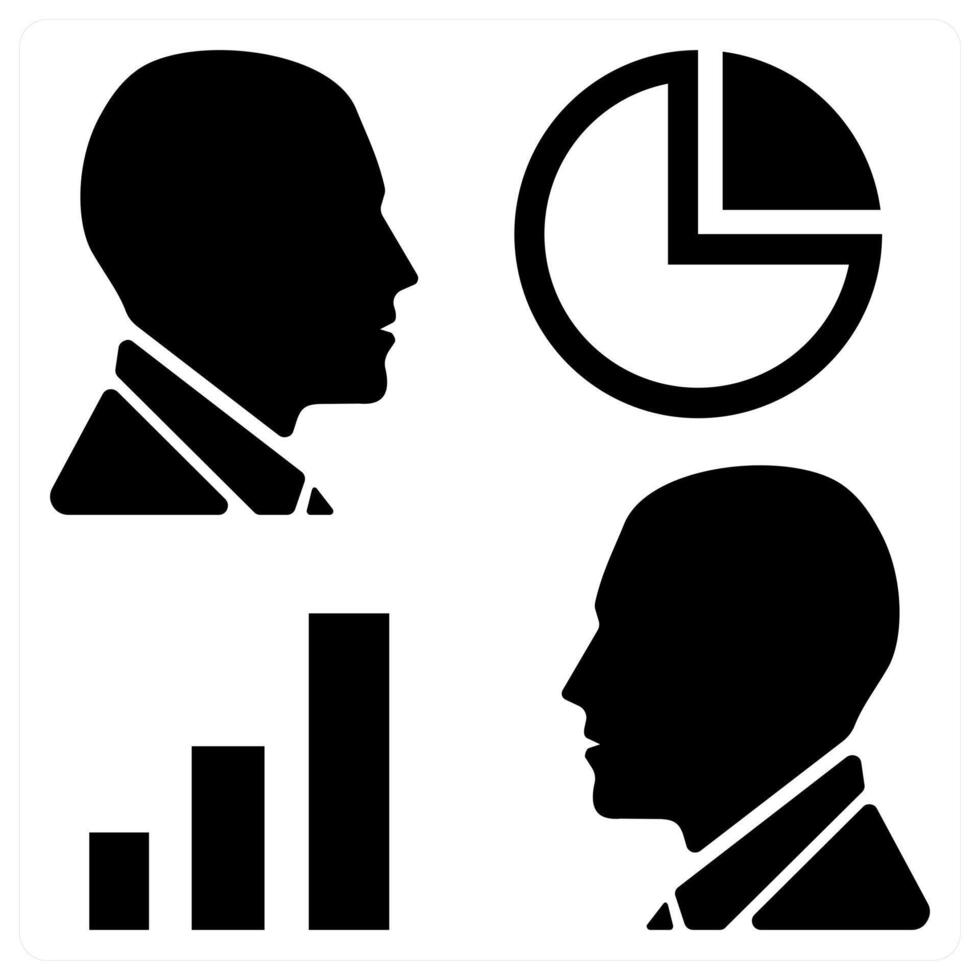 Competitive Analysis icon concept in black color vector