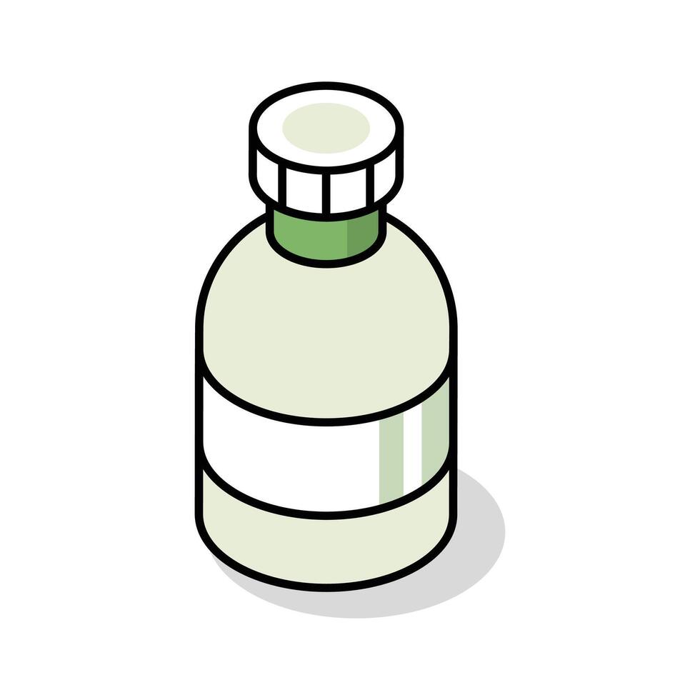 Trendy isometric style icon showing a syrup bottle vector