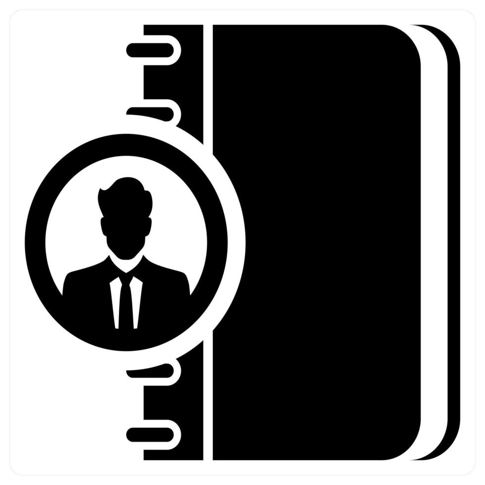 Contact Information icon concept in black color vector