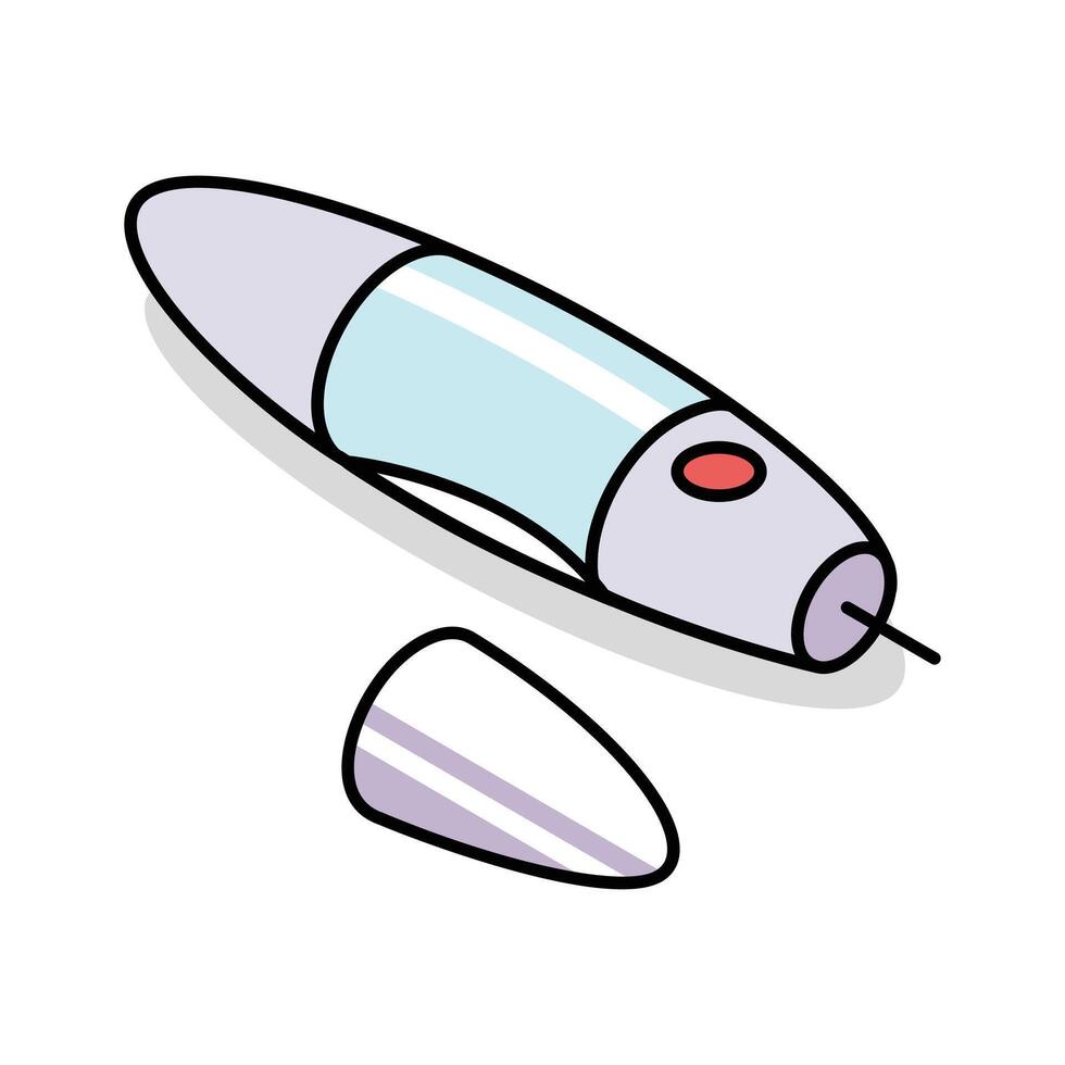 Premium isometric icon showing a digital insulin pen vector
