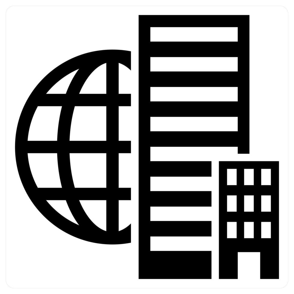 Commercial Building icon concept in black color vector