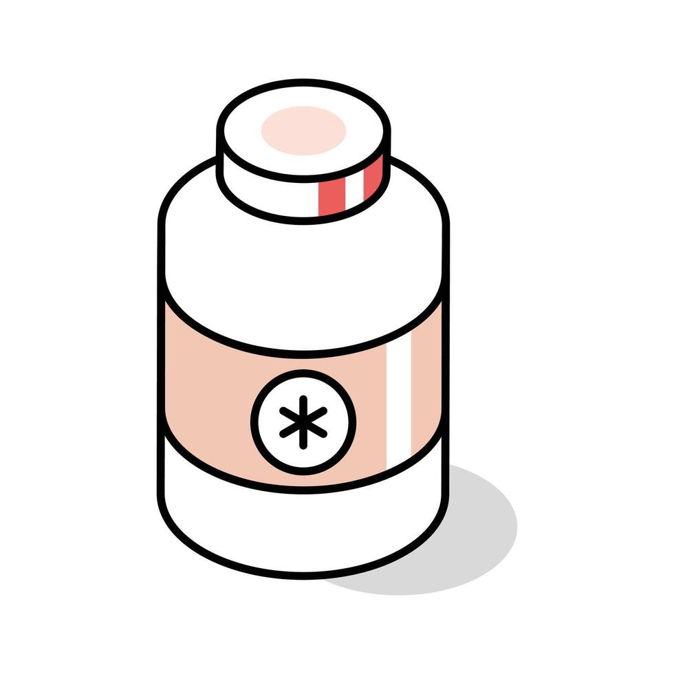 A well designed isometric icon for medicine jar vector