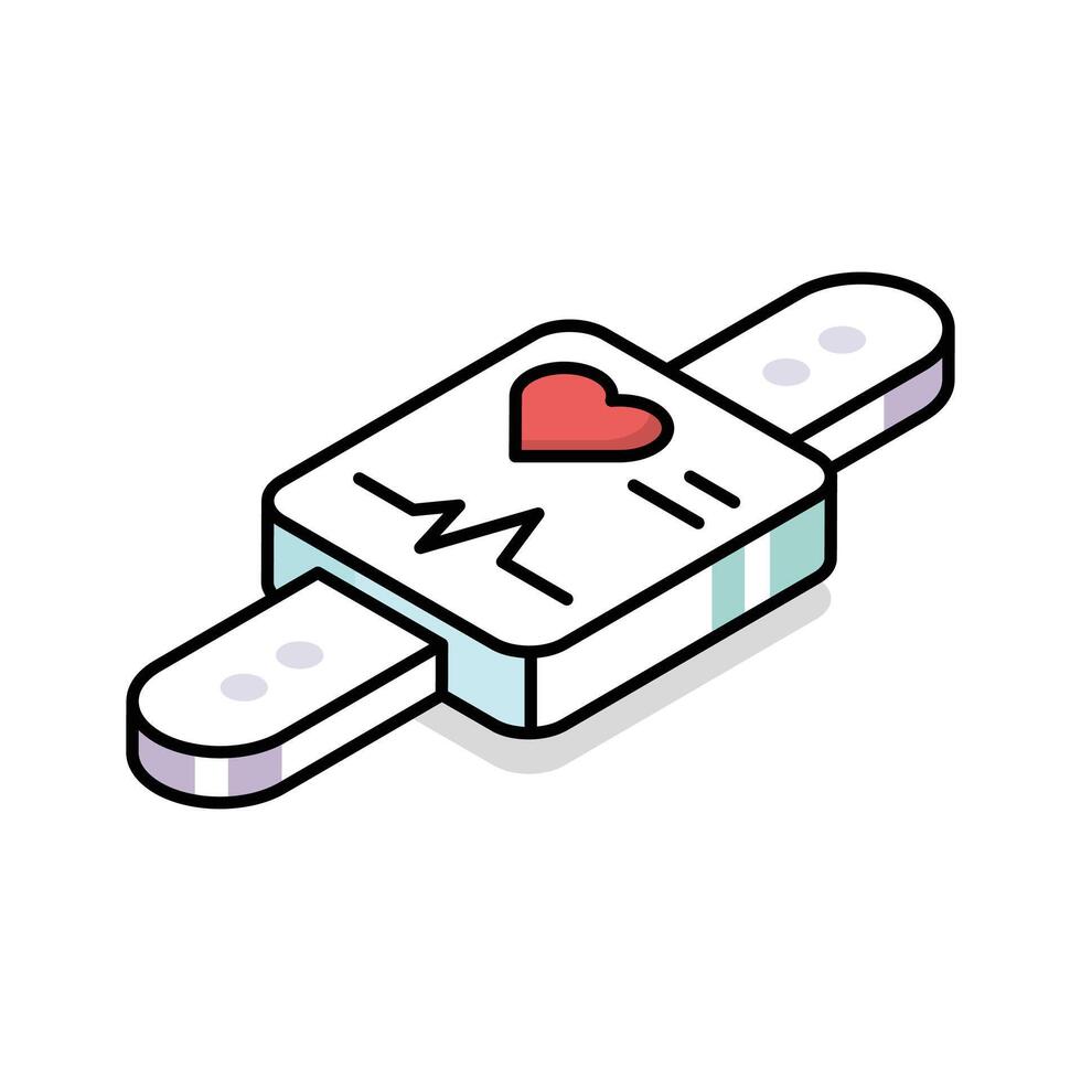 Get a glimpse of this health tracker isometric icon vector
