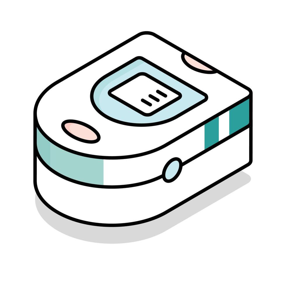 Premium isometric icon of a fingertip oximeter vector