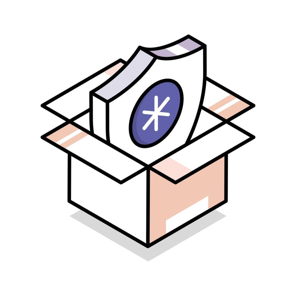 Premium isometric icon of health insurance shield vector