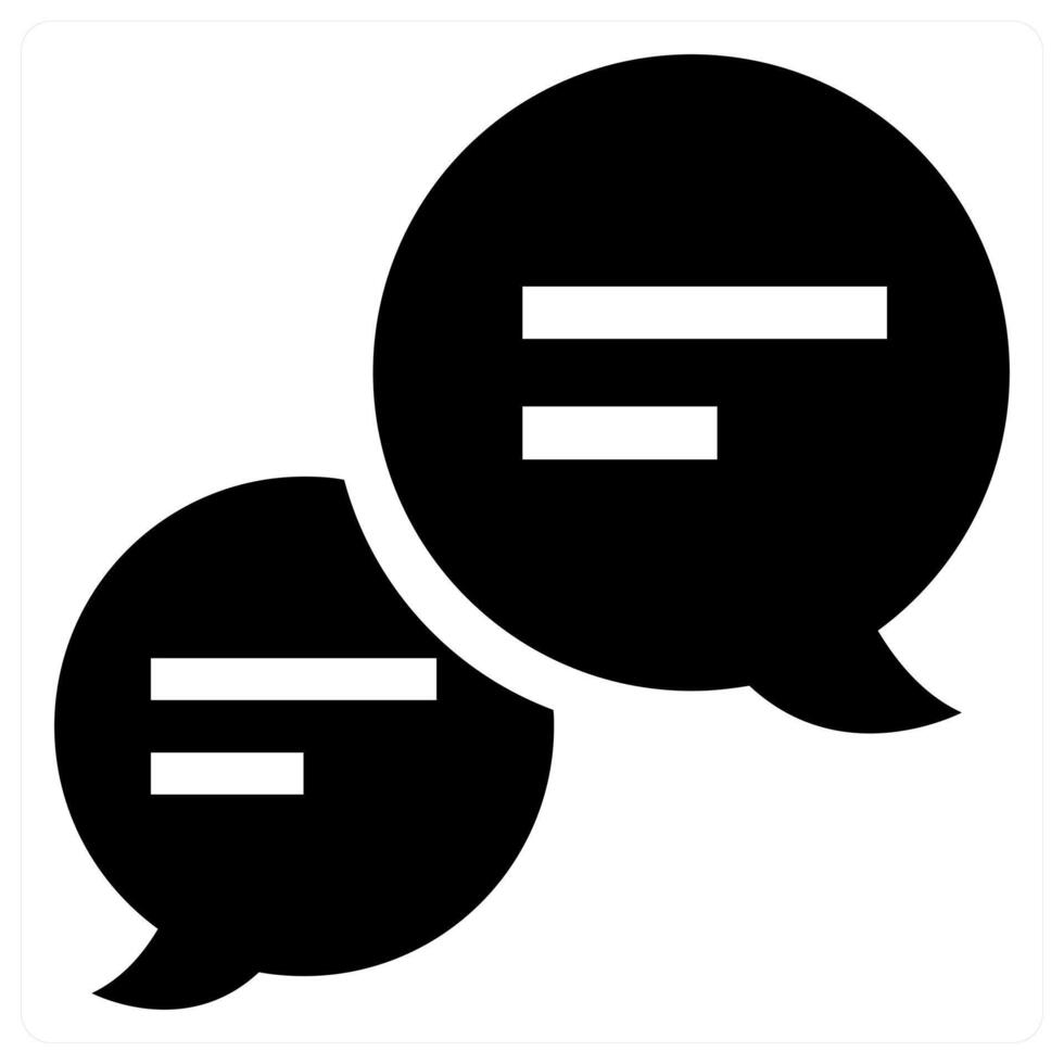 Conversation icon in black color vector