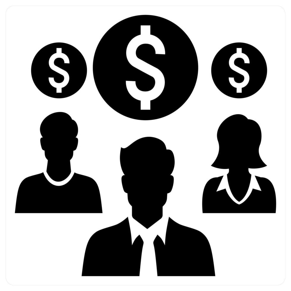 Community icon concept in black color vector