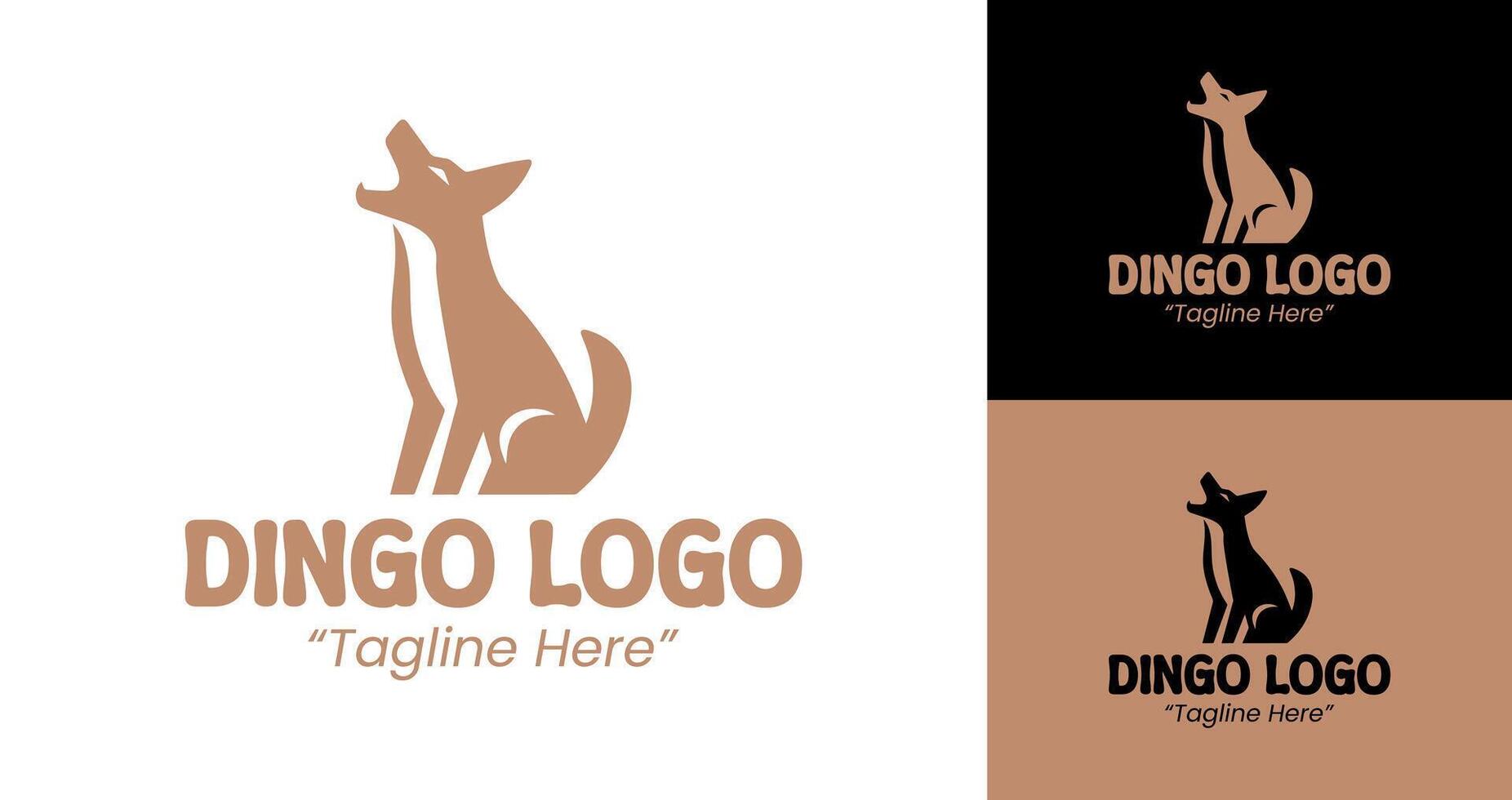 Creative Light Brown Dingo Head Logo in Profile View for Modern Business Identity vector