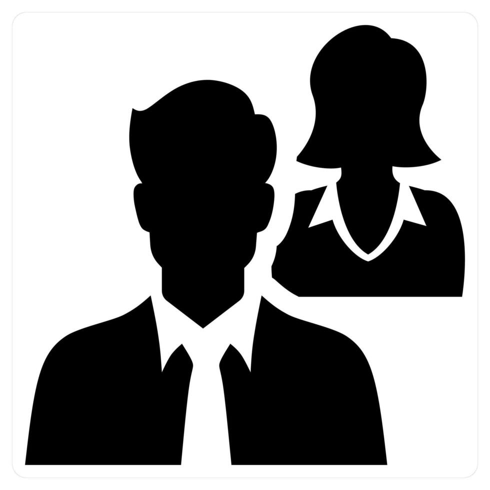 Customer icon concept in black color vector
