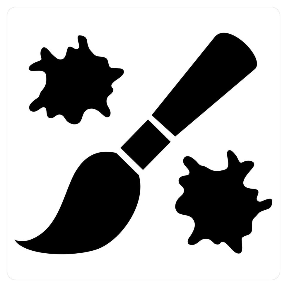 Paint Brush icon concept in black color vector