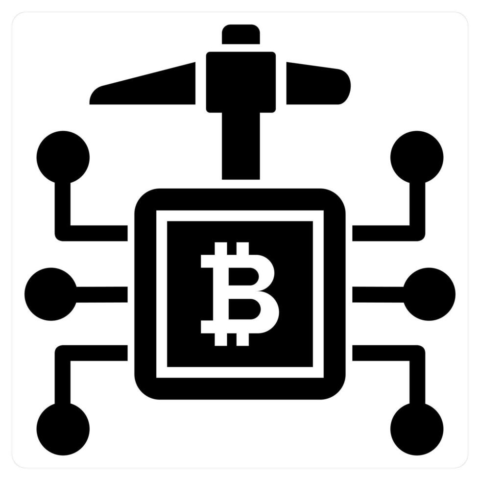 CPU Mining icon concept in black color vector