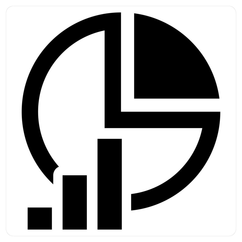 Data Analysis icon concept in black color vector