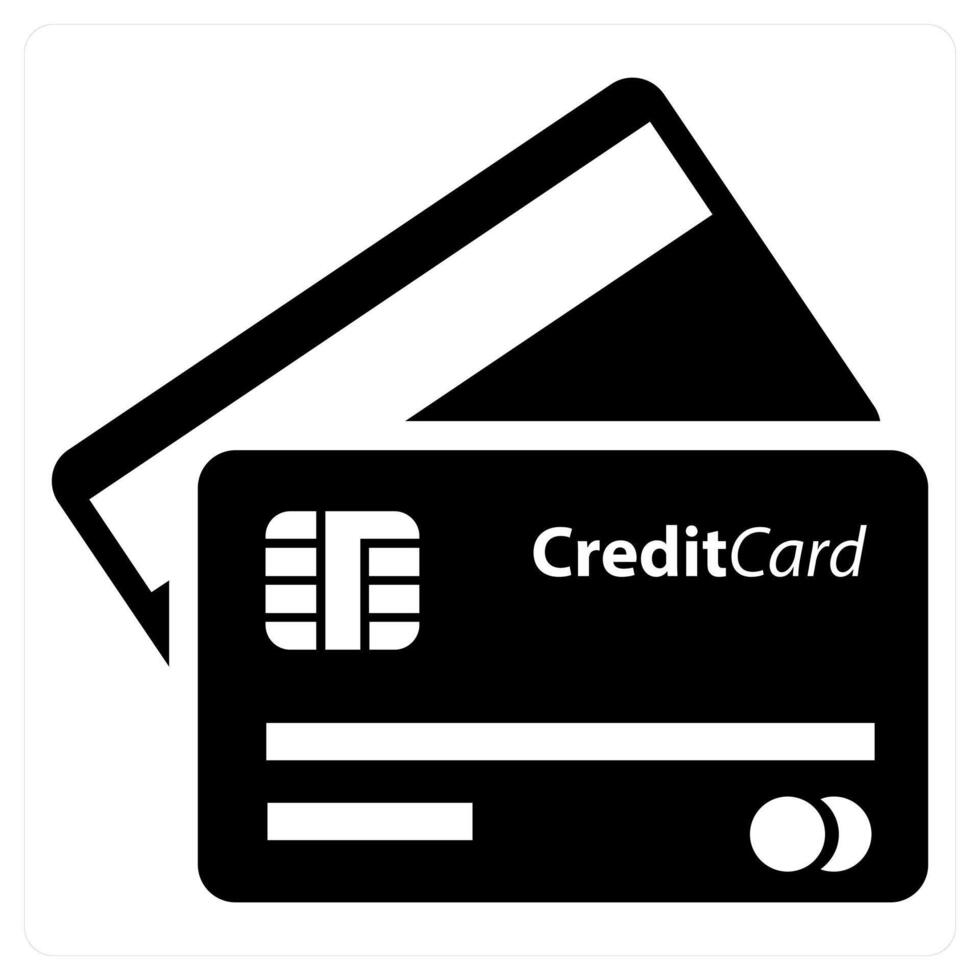 Credit Card icon concept in black color vector