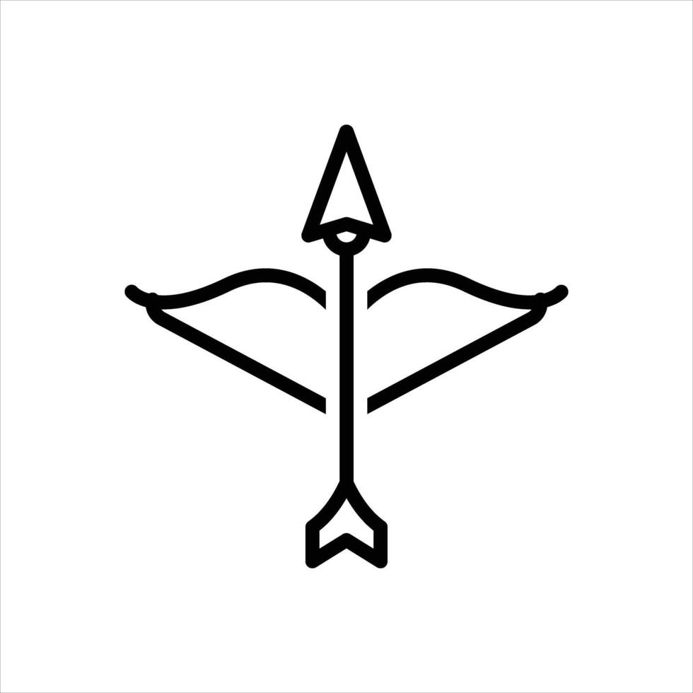 Black line icon arrow vector