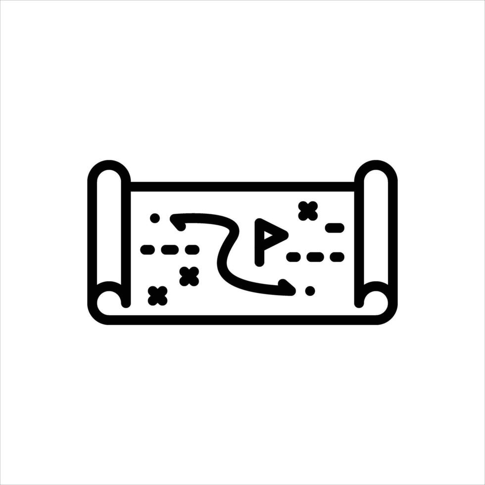 Black line icon strategy vector