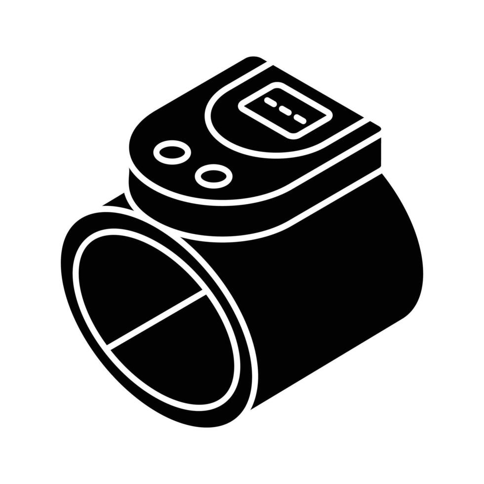 An isometric style icon showing a bp monitor. vector