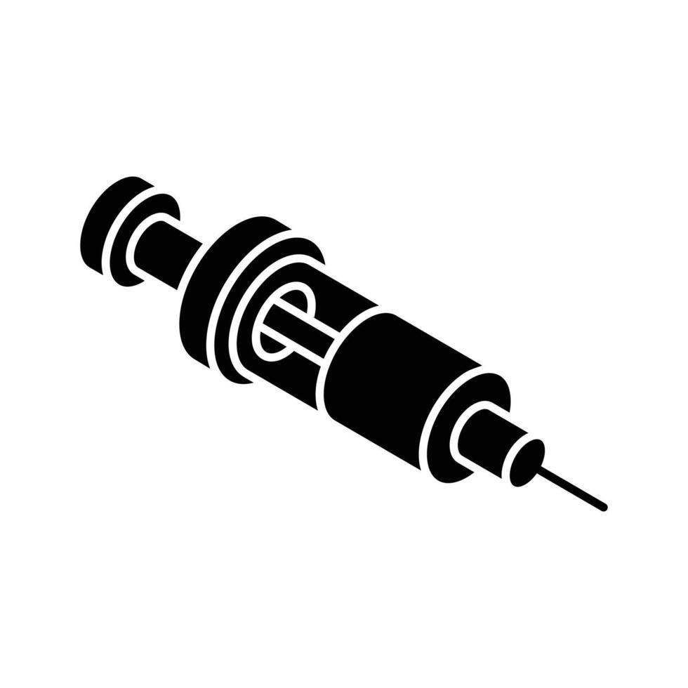 Ready to use isometric icon showing medical injection. vector