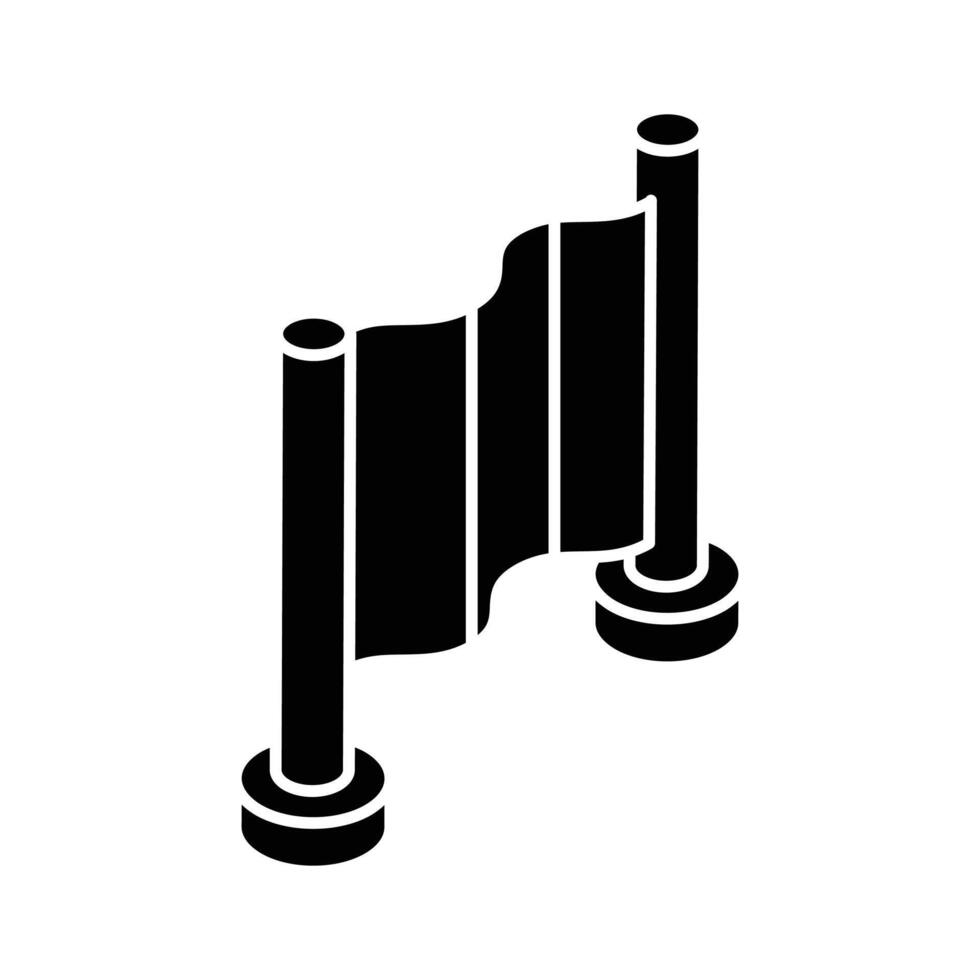 Trendy isometric icon of a hospital privacy divider. vector