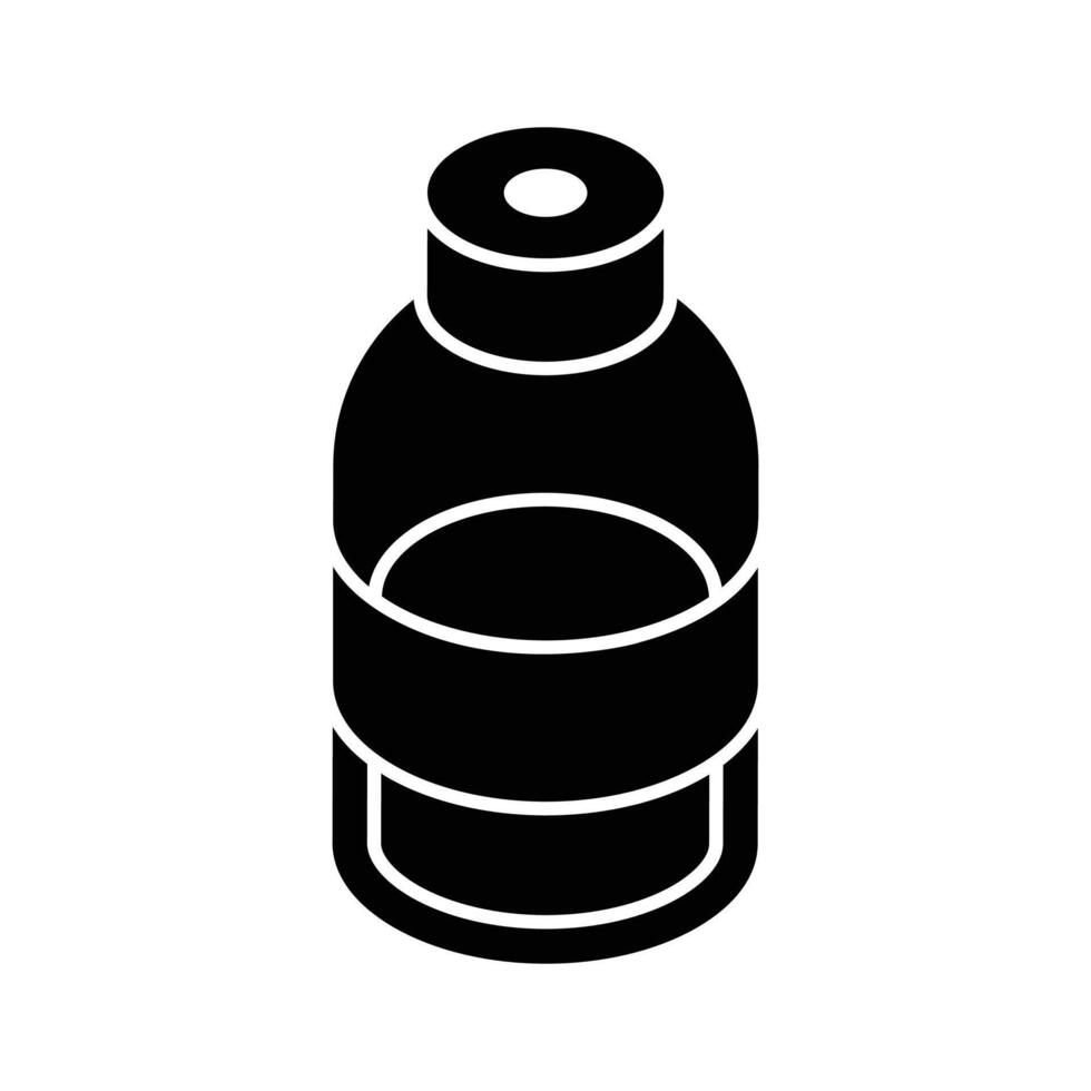 Get this isometric icon of sealed drug bottle. vector