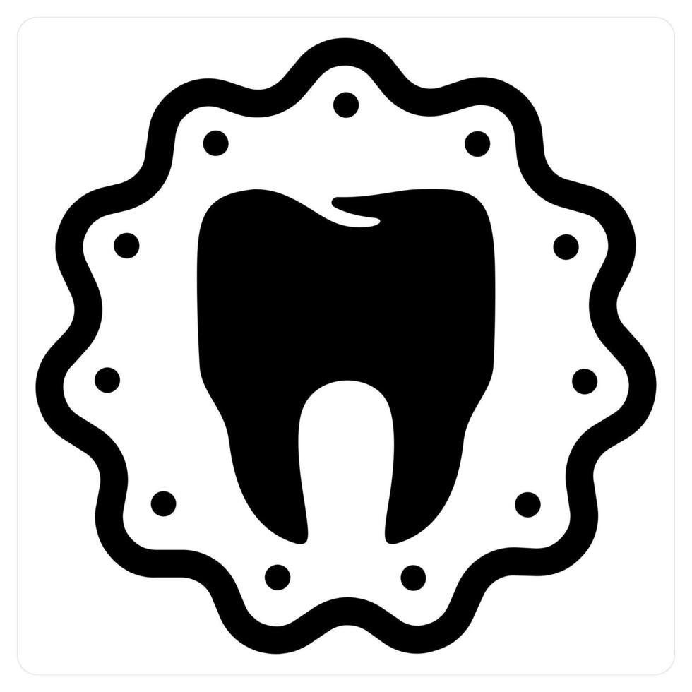Dental Jewellery icon concept in black color vector