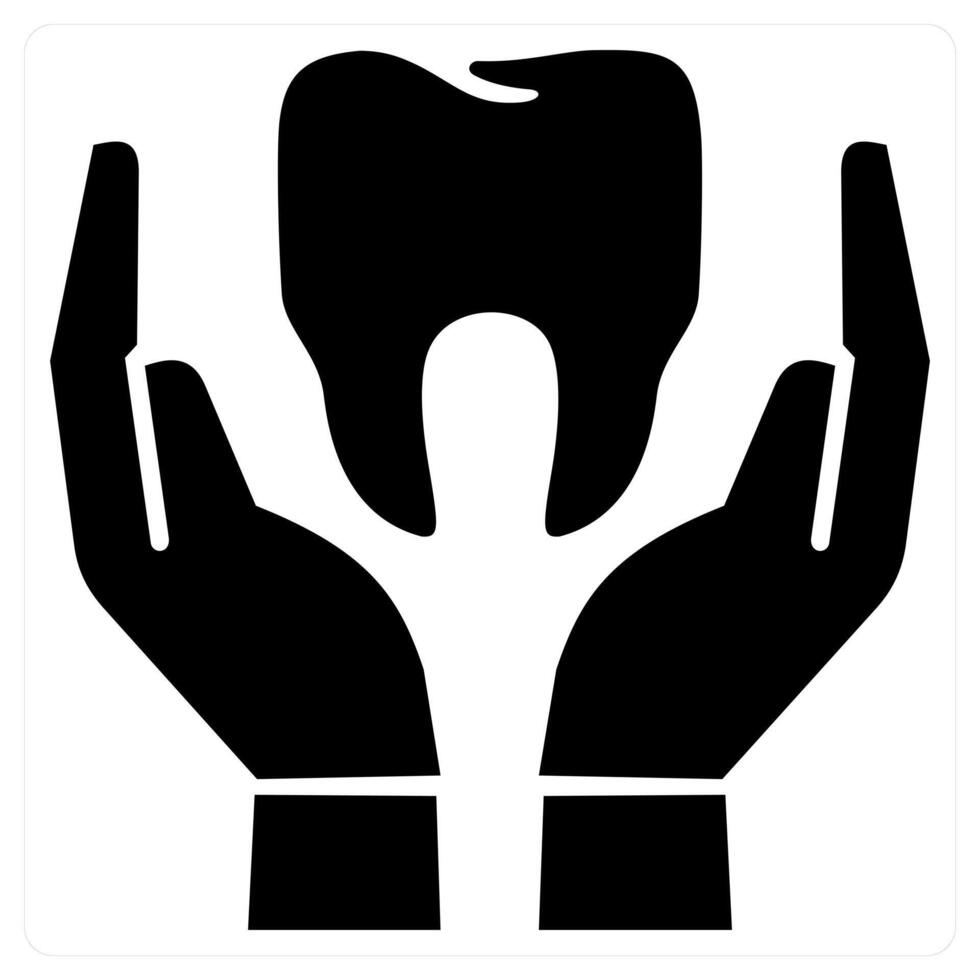 Dental Care concept in black color vector