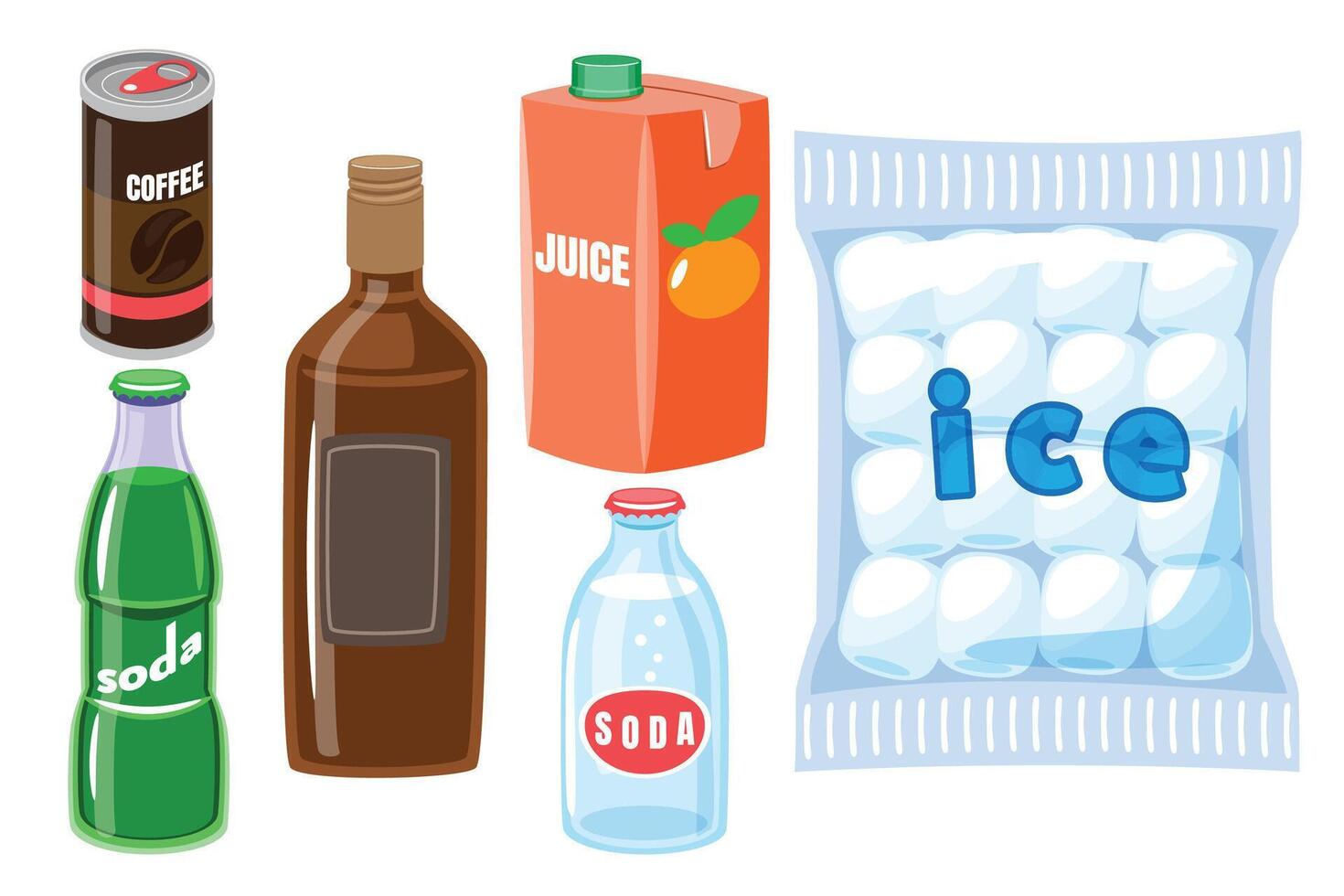 Set of Beverage Packaging vector
