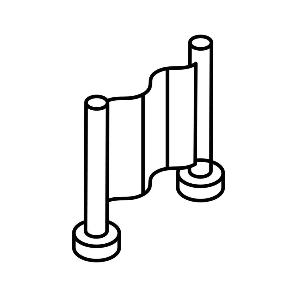 Trendy isometric icon of a hospital privacy divider.. vector