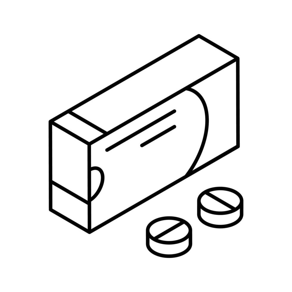 Premium isometric icon showing assorted medical pills.. vector