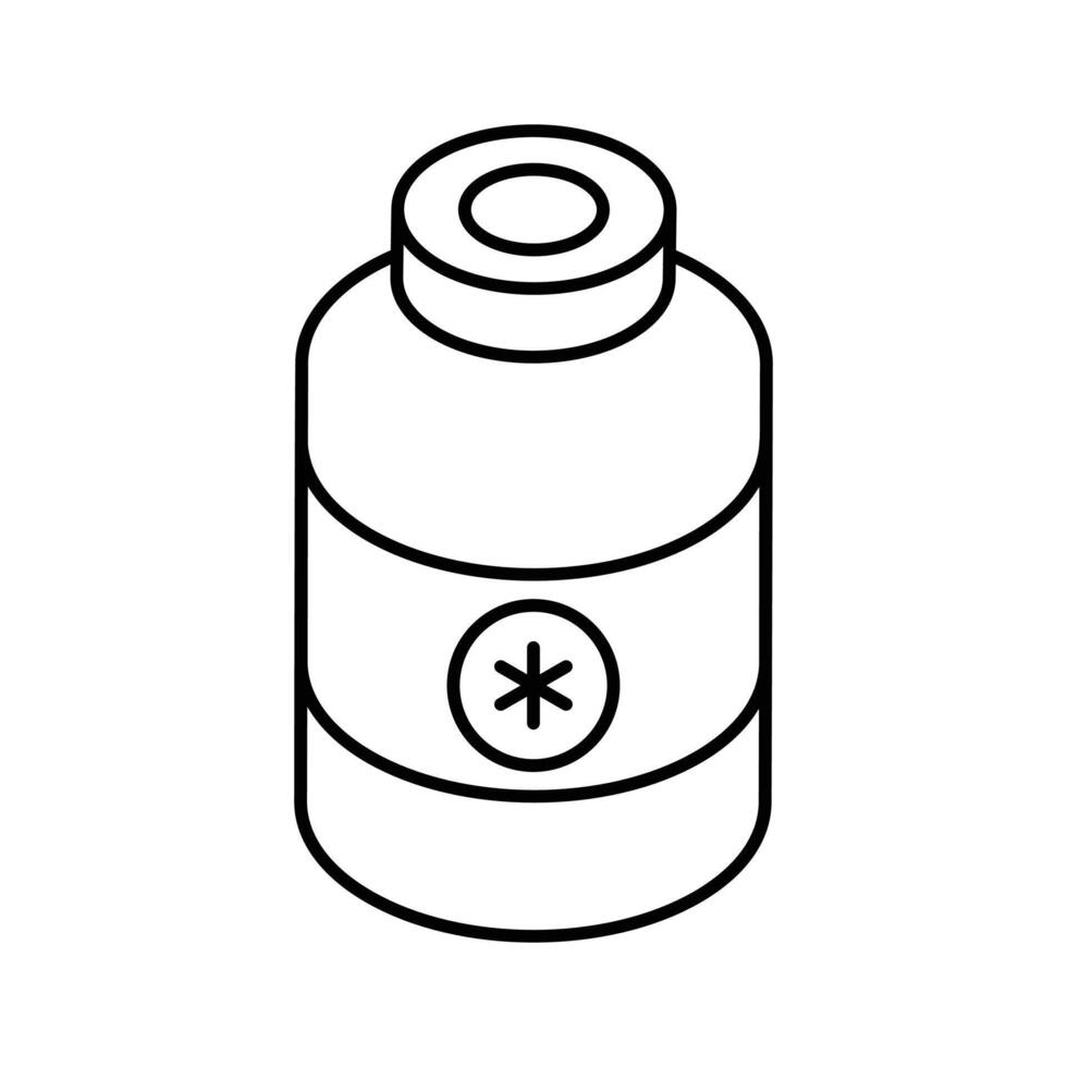 A well designed isometric icon for medicine jar.. vector
