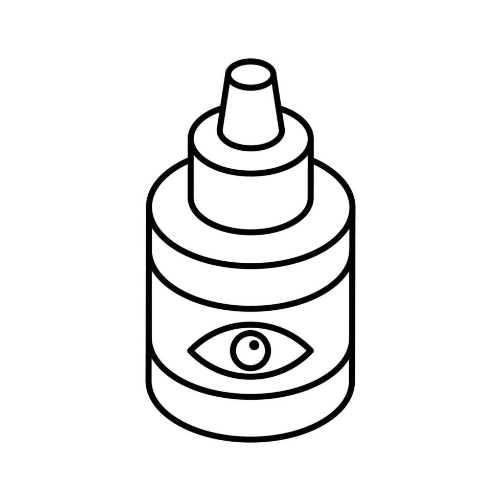 A stylish isometric icon of prescribed eye drops.. vector