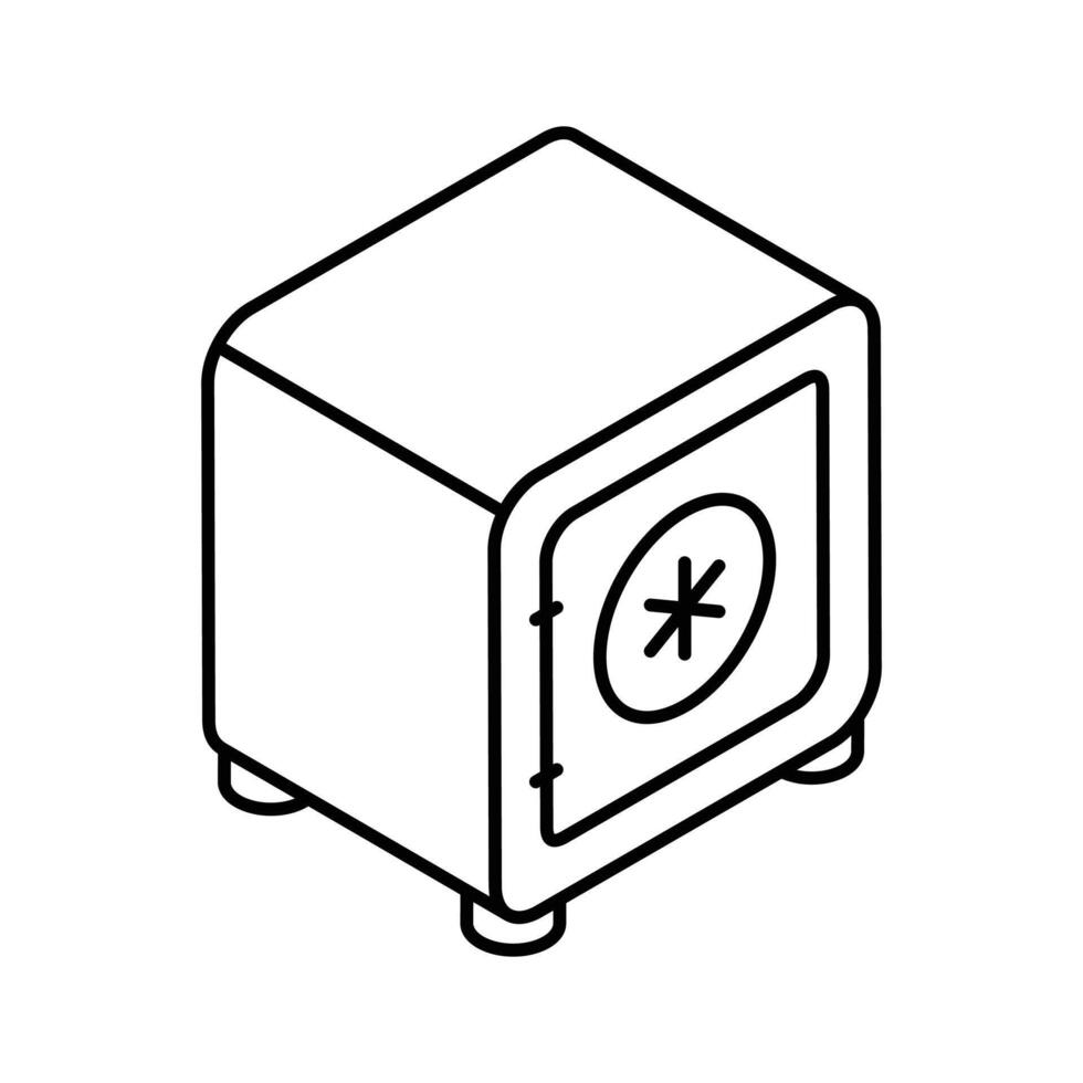 A trendy isometric icon of medical storage locker.. vector