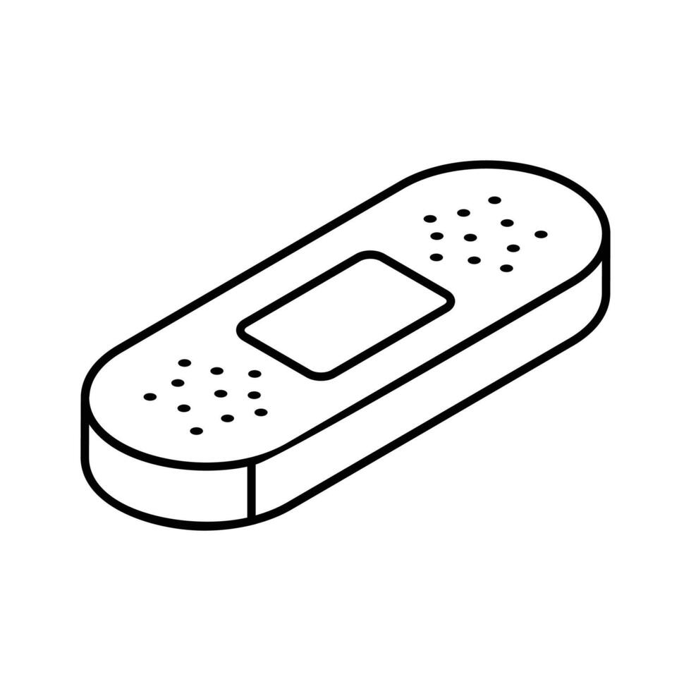 A customizable isometric icon of medical bandage.. vector