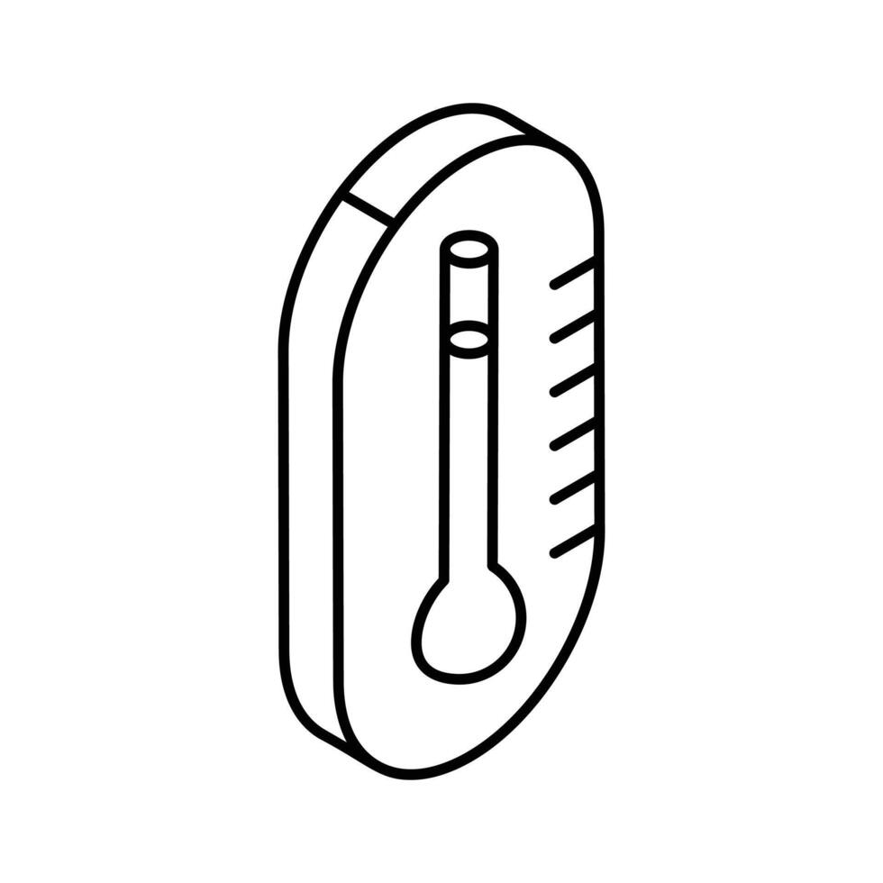 Visually engaging isometric icon of temperature check.. vector